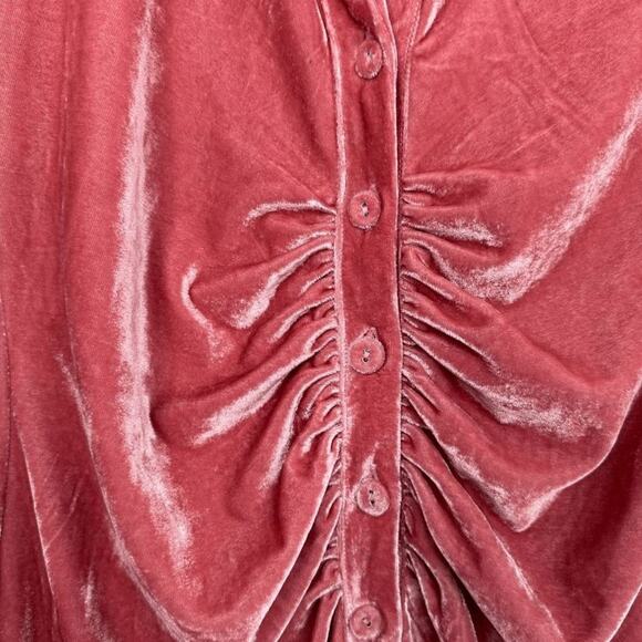 NWT Minkpink Womens Blush Front Button Mekness Mini Shirt Dress Size Large - Picture 8 of 13